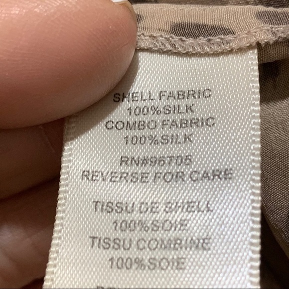 REBECCA TAYLOR MEOW MIX Leopard Print Silk Blouse - Picture 8 of 8